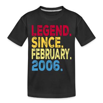 Legende seit Februar 2006 Design Für Jungen , Frau - Kinder Premium Bio T-Shirt - Schwarz - Vorne