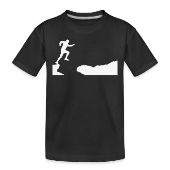 Trail Runner Cross Trail Bergläufer - Kinder Premium Bio T-Shirt - Schwarz - Vorne