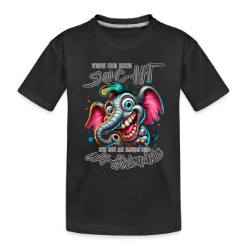 Wenn ihr mich sucht ich bin am Rande des Wahnsinns - Kinder Premium Bio T-Shirt - Schwarz - Vorne