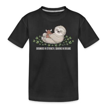 Paresse : Enraciné dans la force, - T-shirt bio Premium Enfant - noir - Devant