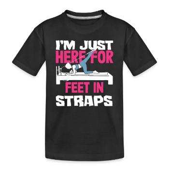 Pilates ici pour les pieds en bretelles - T-shirt bio Premium Enfant - noir - Devant