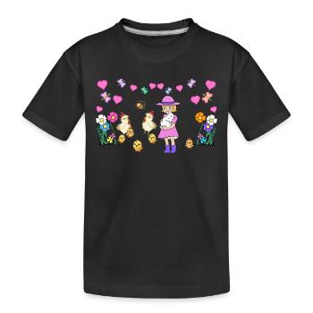 Kinder Kind Ostern Osterfest Kleinkinder Baby - Kinder Premium Bio T-Shirt - Schwarz - Vorne