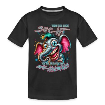 Wenn ihr mich sucht, ich bin am Rande des Wahnsinn - Kinder Premium Bio T-Shirt - Schwarz - Vorne
