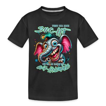 Wenn ihr mich sucht, ich bin am Rande des Wahnsinn - Kinder Premium Bio T-Shirt - Schwarz - Vorne