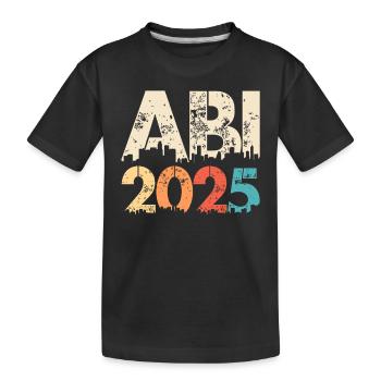 ABI 2025 Abitur Abschluss Lustiges Abiturienten - Kinder Premium Bio T-Shirt - Schwarz - Vorne