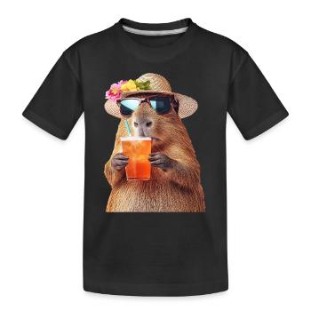 Wasserschwein - Kinder Premium Bio T-Shirt - Schwarz - Vorne