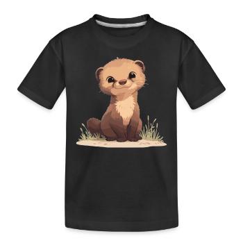 La mangouste de mangouste - T-shirt bio Premium Enfant - noir - Devant