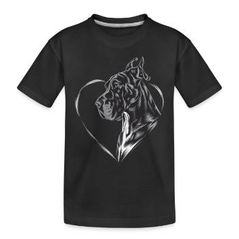Deutsche Dogge - Kinder Premium Bio T-Shirt - Schwarz - Vorne