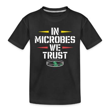 Passionné de microscope Technicien de laboratoire Science - T-shirt bio Premium Enfant - noir - Devant