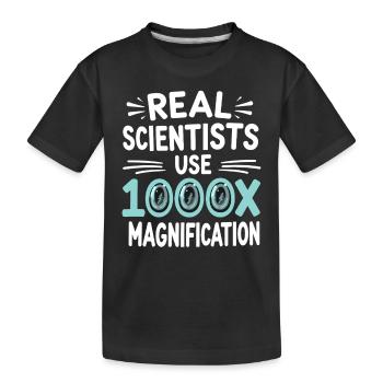 Passionné de microscope Technicien de laboratoire Science - T-shirt bio Premium Enfant - noir - Devant