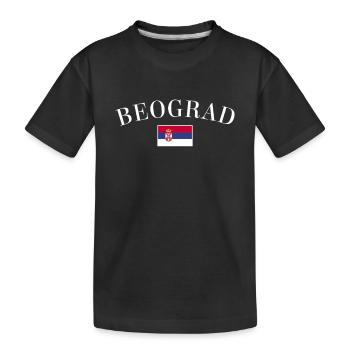 Belgrade Belgrade Serbie Serbie Drapeau - T-shirt bio Premium Enfant - noir - Devant