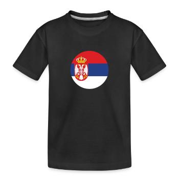 Serbie Drapeau serbe Fier Serbe - T-shirt bio Premium Enfant - noir - Devant