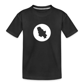 Serbie Carte Serbe - T-shirt bio Premium Enfant - noir - Devant