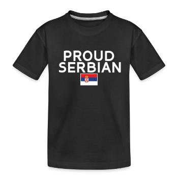 Fier Serbe Serbe Serbe Drapeau Serbe - T-shirt bio Premium Enfant - noir - Devant