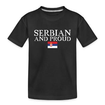 Serbe Et Fier Serbie Drapeau Serbe Serbe - T-shirt bio Premium Enfant - noir - Devant