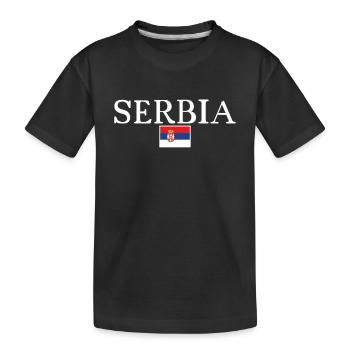 Serbie Serbie Drapeau serbe Fier Serbe - T-shirt bio Premium Enfant - noir - Devant
