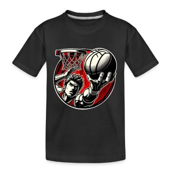 Basket-ball Joueurs de basket-ball - T-shirt bio Premium Enfant - noir - Devant
