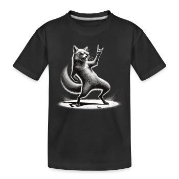 Rocking Fox – Wild & Cool - Kids' Premium Organic T-Shirt - black - Front