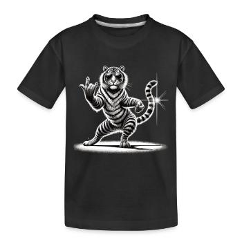Rockiger Tiger – Wild & Cool - Kinder Premium Bio T-Shirt - Schwarz - Vorne