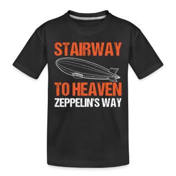 Vintage Zeppelin Luftschiff 70 Jahre - Kinder Premium Bio T-Shirt - Schwarz - Vorne