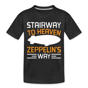 Vintage Zeppelin Luftschiff 70 Jahre - Kinder Premium Bio T-Shirt - Schwarz - Vorne