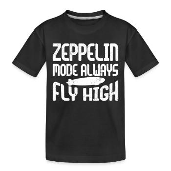 Vintage Zeppelin Airship 70 Years - Kids' Premium Organic T-Shirt - black - Front