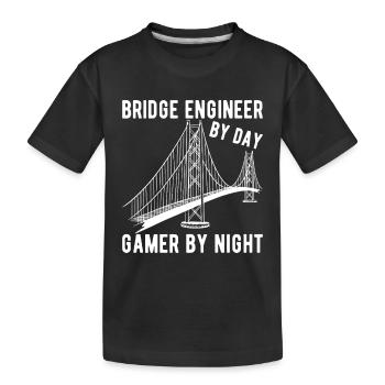 Ingénieur des ponts Construction de ponts - T-shirt bio Premium Enfant - noir - Devant
