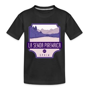 TLa Senda Pirenaica - GR 11, Espagne - T-shirt bio Premium Enfant - noir - Devant