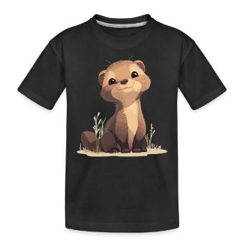 La mangouste de mangouste - T-shirt bio Premium Enfant - noir - Devant