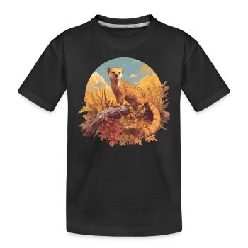 La mangouste de mangouste - T-shirt bio Premium Enfant - noir - Devant