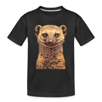 La mangouste de mangouste - T-shirt bio Premium Enfant - noir - Devant