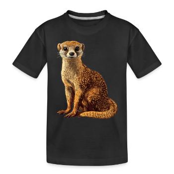 La mangouste de mangouste - T-shirt bio Premium Enfant - noir - Devant