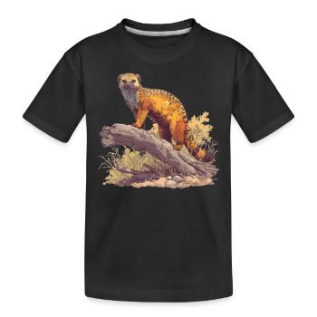La mangouste de mangouste - T-shirt bio Premium Enfant - noir - Devant