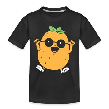 Kartoffel - Kinder Premium Bio T-Shirt - Schwarz - Vorne