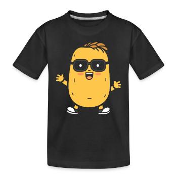 Kartoffel - Kinder Premium Bio T-Shirt - Schwarz - Vorne