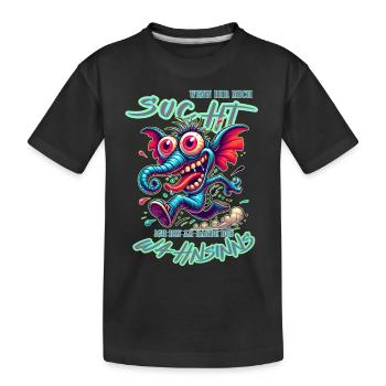 Wenn ihr mich sucht, ich bin am Rande des Wahnsinn - Kinder Premium Bio T-Shirt - Schwarz - Vorne