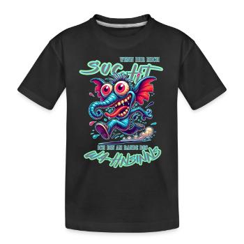 Wenn ihr mich sucht, ich bin am Rande des Wahnsinn - Kinder Premium Bio T-Shirt - Schwarz - Vorne