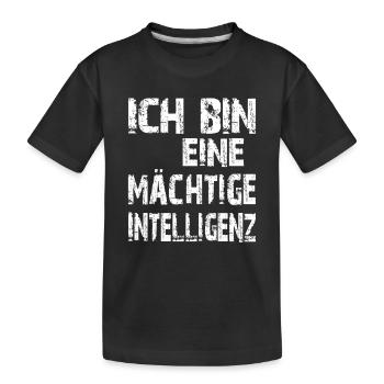 L’IA dit que je suis une intelligence puissante - T-shirt bio Premium Enfant - noir - Devant