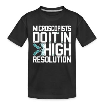 Passionné de microscope Technicien de laboratoire Science - T-shirt bio Premium Enfant - noir - Devant