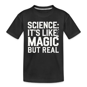 Passionné de microscope Technicien de laboratoire Science - T-shirt bio Premium Enfant - noir - Devant