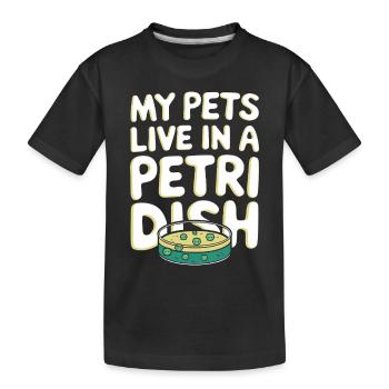 Passionné de microscope Technicien de laboratoire Science - T-shirt bio Premium Enfant - noir - Devant