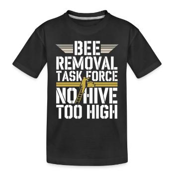 Spécialiste de l’élimination des abeilles Sauvetage en essaim vivant - T-shirt bio Premium Enfant - noir - Devant