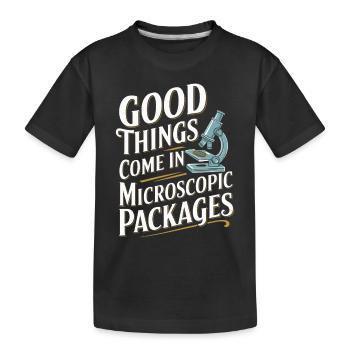 Passionné de microscope Technicien de laboratoire Science - T-shirt bio Premium Enfant - noir - Devant