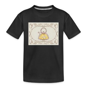 Théière Florale Vintage Illustration Flora Vintage - T-shirt bio Premium Enfant - noir - Devant