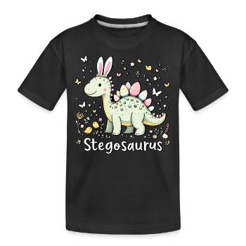 Stegosaurus - T-shirt bio Premium Enfant - noir - Devant