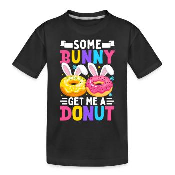 Un lapin m’apporte un beignet - T-shirt bio Premium Enfant - noir - Devant