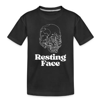 Resting Face - Kids' Premium Organic T-Shirt - black - Front