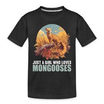 La mangouste de mangouste - T-shirt bio Premium Enfant - noir - Devant