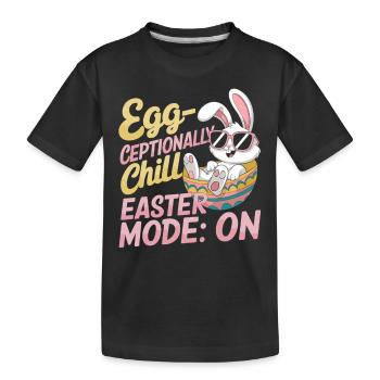 Relaxed Easter Bunny – Funny Easter Gift - Kids' Premium Organic T-Shirt - black - Front