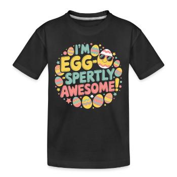 I'm Egg-wise Great – Easter Gift - Kids' Premium Organic T-Shirt - black - Front